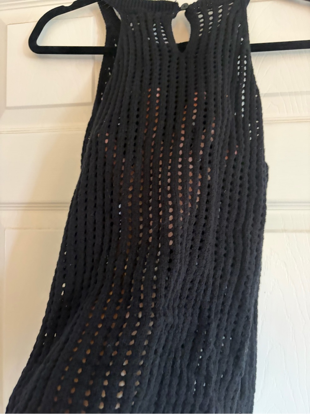 Halogen Black Open-Knit Racerback Tank - Picture 5 of 5